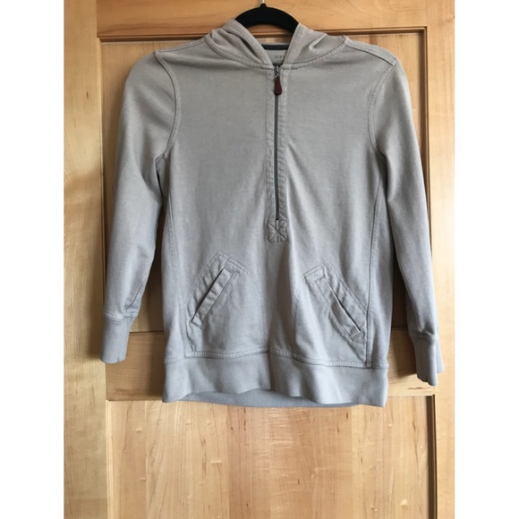 J. Crew Hooded Quarter-Zip Pullover Sweatshirt - Picture 2 of 5